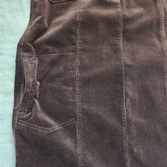 WOOLRICH Brown Vintage Corduroy A-Line Skirt - 10 - Picture 8 of 15